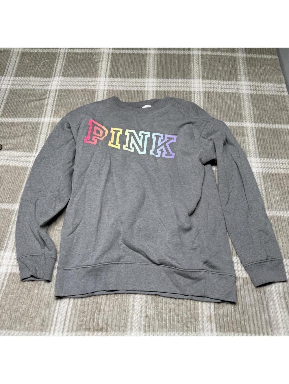 Victoria's Secret Women's Grey and Multi Sweatshirt
